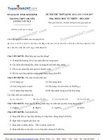 Đề thi thử môn hoá học năm 2017 trường chuyên Lương Văn Tuỵ (có lời giải)