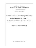 Giải pháp thúc đẩy động lực làm việc của nhân viên tại công ty harveynash việt nam đến năm 2020 