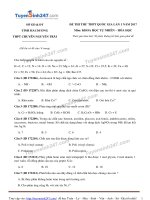 Đề thi thử môn hoá học năm 2017 trường chuyên Nguyễn Trãi (có lời giải)