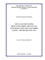Nâng cao chất lượng dịch vụ huy động tiền gửi tại ngân hàng thương mại cổ phần việt nam thịnh vượng chi nhánh vũng tàu 