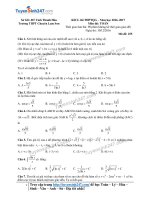 Đề thi thử môn toán năm 2017 trường THPT Chuyên Lam Sơn, Thanh Hoá (có lời giải)