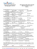Đề thi thử môn hoá học năm 2017 trường chuyên Tuyên Quang (có lời giải)