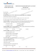 Đề thi thử môn hoá học năm 2017 trường chuyên sư phạm lần 1 (có lời giải)