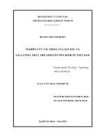 Nghiên cứu tác động của giá dầu và giá lương thực thế giới lên nền kinh tế việt nam 