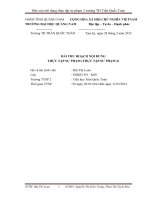 Báo cáo thu hoạch thực tập tiểu học 