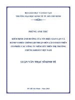 Kiểm tra ảnh hưởng của tín hiệu gian lận và hành vi điều chỉnh lợi nhuận đến lãi cơ bản trên cổ phiếu các công ty niêm yết trên thị trường chứng khoán việt nam 