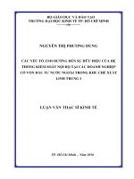 Luận văn thạc sĩ các yếu tố ảnh hưởng đến sự hữu hiệu của hệ thống kiểm soát nội bộ tại các doanh nghiệp có vốn đầu tư nước ngoài trong khu chế xuất linh trung 1 