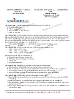 Đề thi thử môn sinh học năm 2017 trường chuyên Thoại Ngọc Hầu (có lời giải)