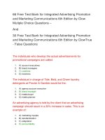 96 free test bank for integrated advertising promotion and marketing communications 6th 