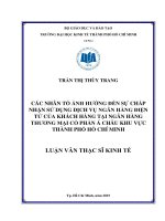 Các nhân tố ảnh hưởng đến sự chấp nhận sử dụng dịch vụ ngân hàng điện tử của khách hàng tại ngân hàng thương mại cổ phần á châu khu vực thành phố hồ chí minh 