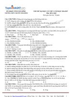 Đề thi thử môn hoá học năm 2017 trường chuyên Thái Bình lần 3 (có lời giải)