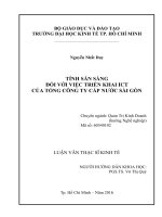 Tính sẵn sàng đối với việc triển khai ICT của tổng công ty cấp nước sài gòn 