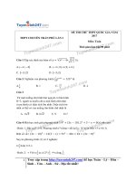 Đề thi thử THPT môn Toán 2017 - THPT Chuyên Trần Phú (Hải Phòng)