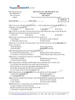 Đề thi thử môn địa lý năm 2017 trường chuyên Hạ Long (có lời giải)  