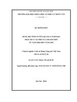 Đảng bộ tỉnh Tuyên Quang lãnh đạo phát huy vai trò của thanh niên từ năm 2005 đến năm 2014