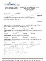 Đề thi thử môn hoá học năm 2017 trường chuyên tự nhiên lần 1 (có lời giải)