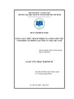 Nâng cao ý thức trách nhiệm của nhân viên việt nam khối văn phòng tại công ty YKK việt nam 