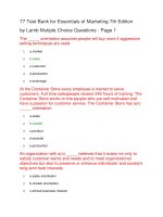 77 test bank for essentials of marketing 7th edition 