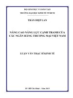 Nâng cao năng lực cạnh tranh của các ngân hàng thương mại việt nam 