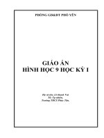 Giáo án hình học 9 mới 3 cột cực chuẩn học kì 1 