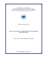 Nâng cao năng lực cạnh tranh cụm ngành muối tỉnh ninh thuận 