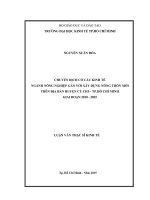 Chuyển dịch cơ cấu kinh tế ngành nông nghiệp gắn với xây dựng nông thôn mới trên địa bàn huyện củ chi   TPHCM giai đoạn 2015  2025 