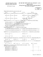 Đề thi thử THPT Quốc gia 2017 môn Toán  Chuyên ĐH Vinh lần 1  