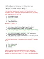 72 test bank for marketing 1st edition by hunt