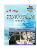 Sổ tay mạo từ Tiếng Anh chọn lọc