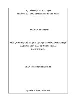 Mối quan hệ giữa lệch lạc quy mô doanh nghiệp và dòng vốn đầu tư nước ngoài tại việt nam 