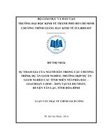 Sự tham gia của người dân trong các chương trình , dự án giảm nghèo trường hợp dự án giảm nghèo các tỉnh miền núi phía bắc   giai đoạn 2 (2010 2015) tại xã do nhân, huyện tân lạc, tỉnh hòa bình 