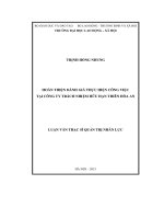 Hoàn thiện đánh giá thực hiện công việc tại Công ty TNHH Thiên Hòa An (LV thạc sĩ)