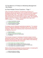 73 test bank for a preface to marketing management 13th edition 