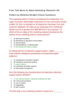 Free test bank for basic marketing research 4th 