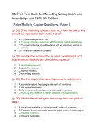 95 free test bank for marketing management and knowledge and skills 9th edition