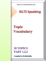 IELTS speaking   20 topics part 1,2,3