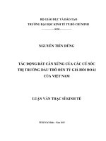 Tác động bất cân xứng của các cú sốc thị trường dầu thô đến tỷ giá hối đoái của việt nam 