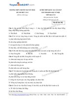 Đề thi thử môn địa lý năm 2017 trường chuyên Nguyễn Trãi (có lời giải)  