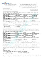 Đề thi thử môn hoá học năm 2017 trường chuyên Lam Sơn (có lời giải)