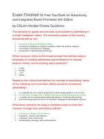 Exam finished 50 free test bank for advertising and integrated brand promotion 6th edition 