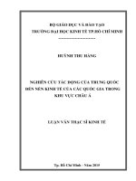 Nghiên cứu tác động của trung quốc đến nền kinh tế của các quốc gia trong khu vực châu á 