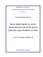 Phát triển dịch vụ ngân hàng bán lẻ tại ngân hàng thương mại cổ phần á châu 