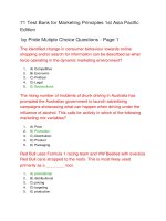 71 test bank for marketing principles 1st asia pacific edition 