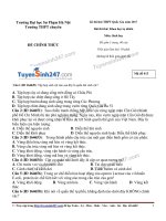 Đề thi thử môn sinh học năm 2017 trường chuyên sư phạm lần 1 (có lời giải)