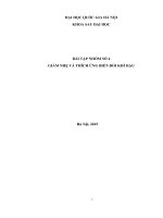 Bài tập môn giảm nhẹ và thích ứng BĐKH: Kịch bản phát thải Khí nhà kính