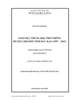 Giáo dục trung học phổ thông huyện chợ đồn tỉnh bắc kạn (1997 – 2013) 