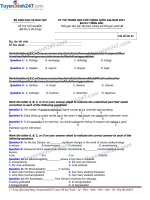 Hướng dẫn giải đề thi minh hoạ THPT QG lần 2 năm 2017 môn tiếng anh