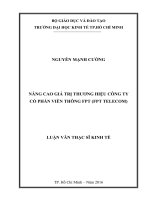 Nâng cao giá trị thương hiệu công ty cổ phần viễn thông FPT (FPT telecom) 