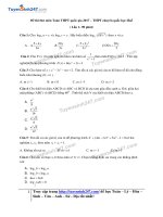 Đề thi thử môn toán năm 2017 trường THPT Chuyên quốc học Huế lần 1 (có lời giải)