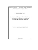 Tạo việc làm thông qua đưa người lao động đi làm việc có thời hạn ở nước ngoài tại huyện Như Xuân, tỉnh Thanh Hóa (LV thạc sĩ)